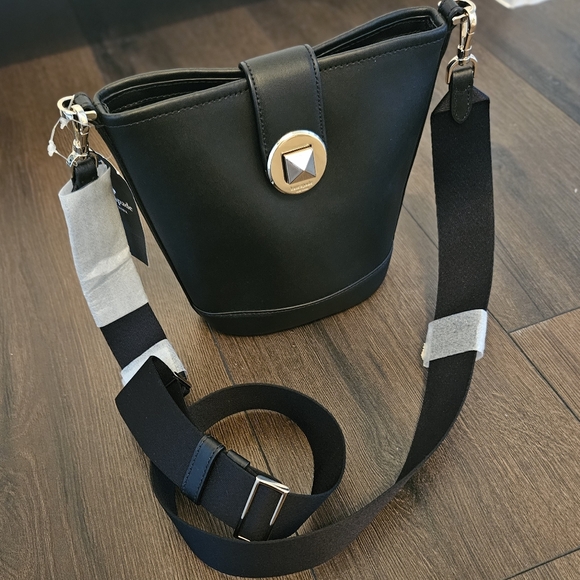 NEW Kate Spade ♠️ Black Audrey Mini Bucket Bag - Picture 6 of 16